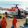 Preparing to fly to Eddystone Lighthouse